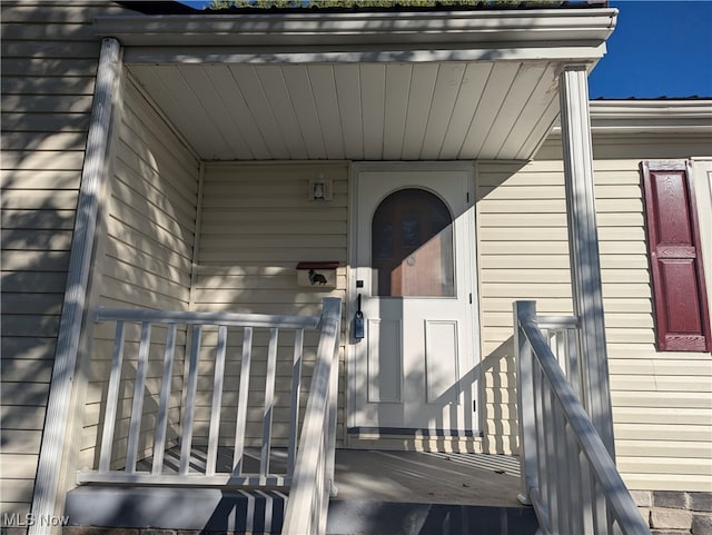 view of doorway to property