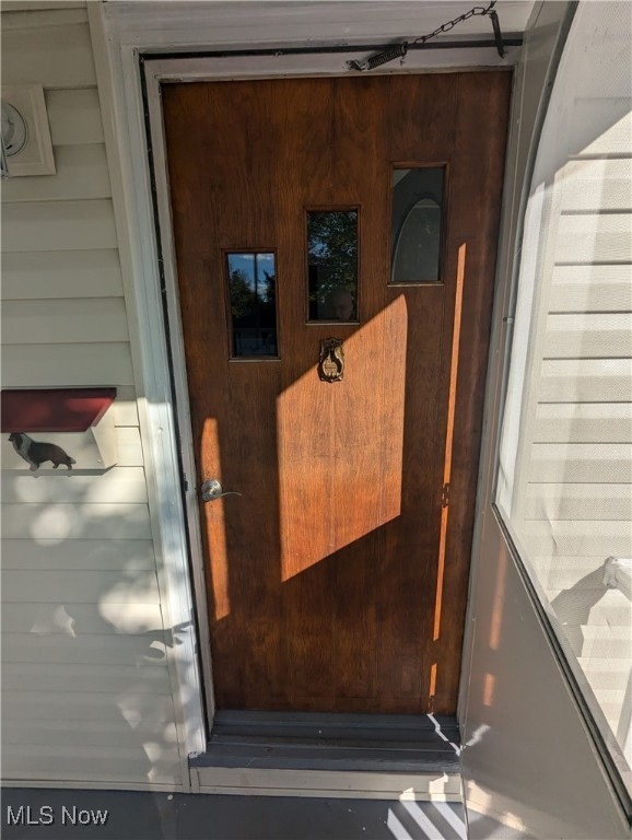 view of doorway to property