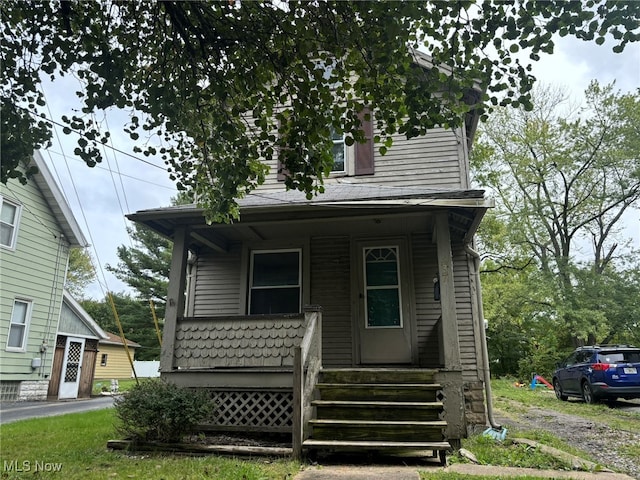 view of front of house with a porch