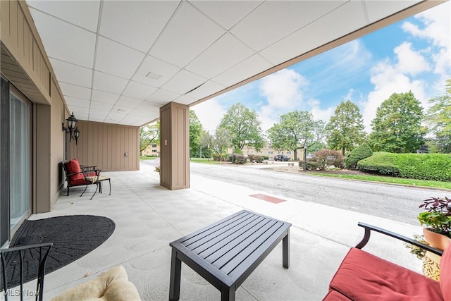 view of patio featuring covered porch