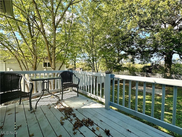 view of wooden deck