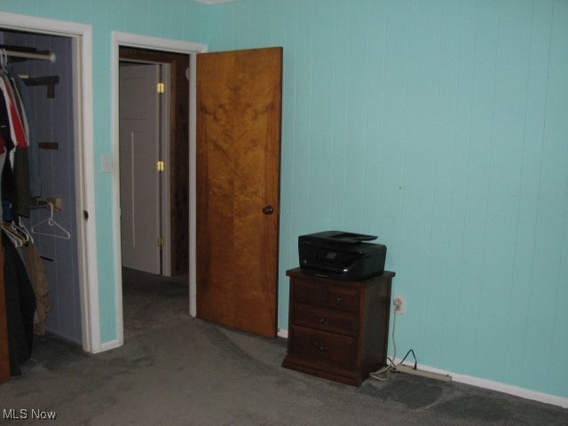 bedroom featuring carpet and a closet