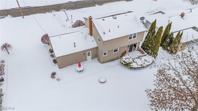 view of snowy aerial view