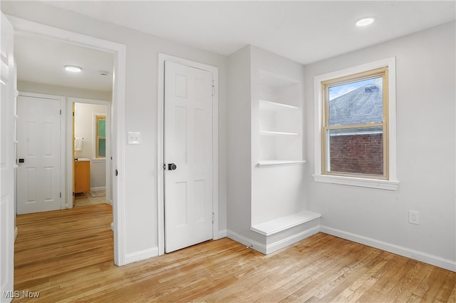 interior space with light wood-type flooring