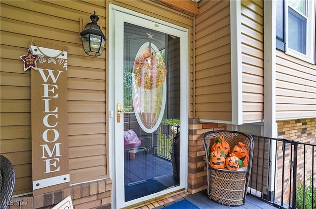 view of doorway to property