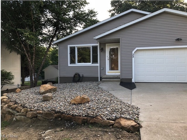 view of front of home featuring a garage