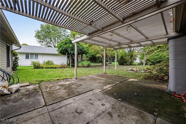 view of patio / terrace with a pergola