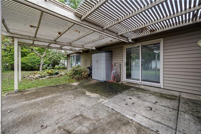 view of patio / terrace featuring a pergola