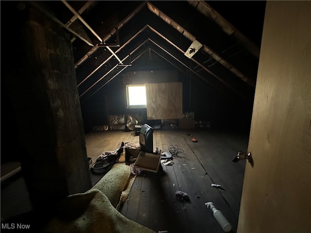 view of attic