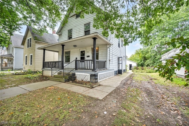 view of front of house featuring covered porch