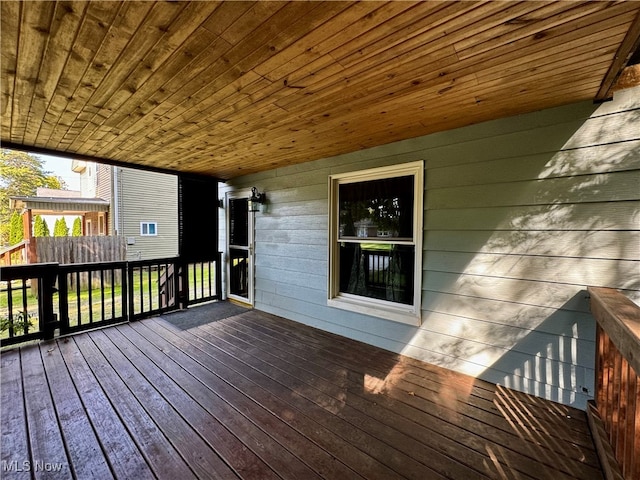 view of wooden deck