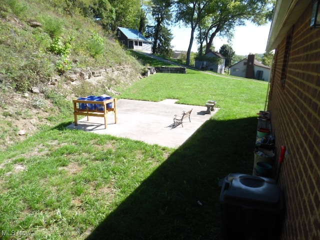 view of yard with a patio