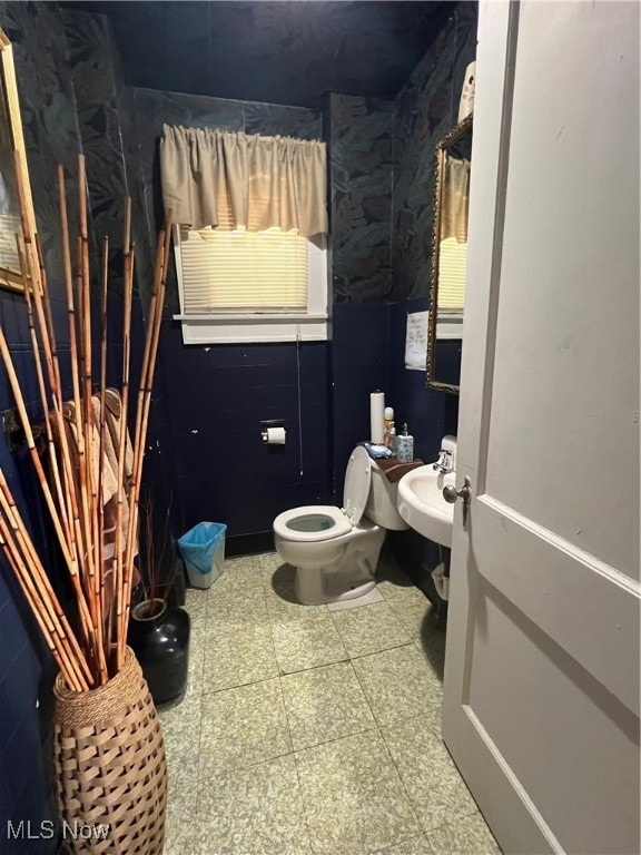 bathroom featuring sink and toilet