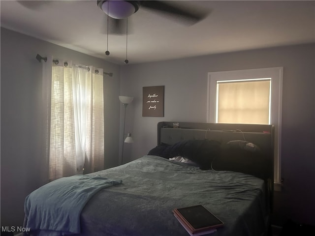 bedroom with ceiling fan