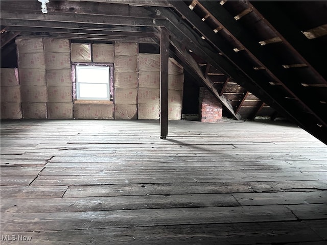 view of attic