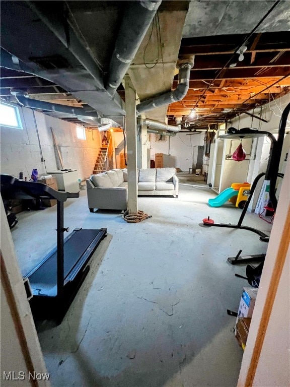 view of basement