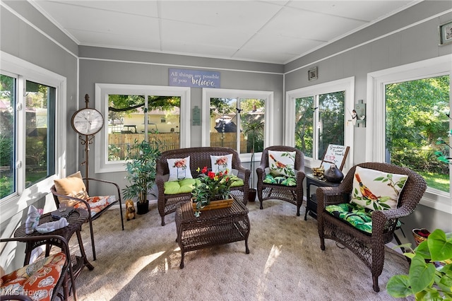 sunroom / solarium with a wealth of natural light