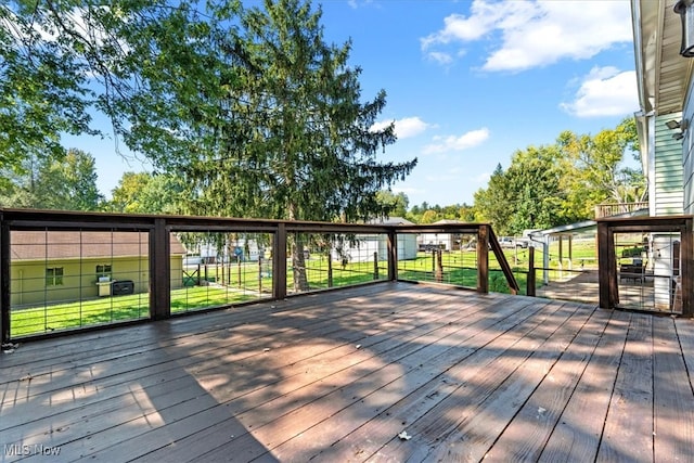 view of wooden deck