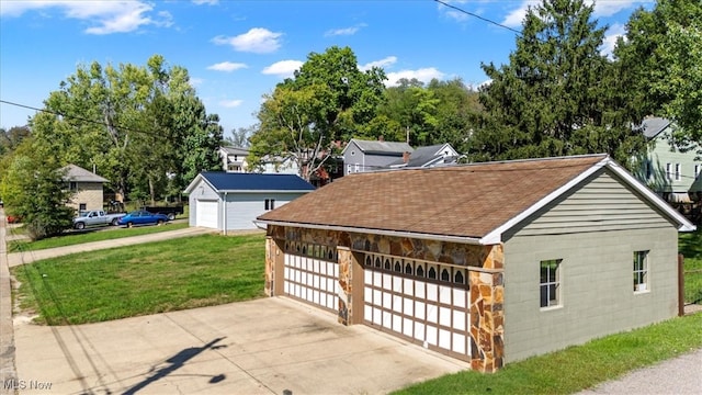 exterior space with a lawn