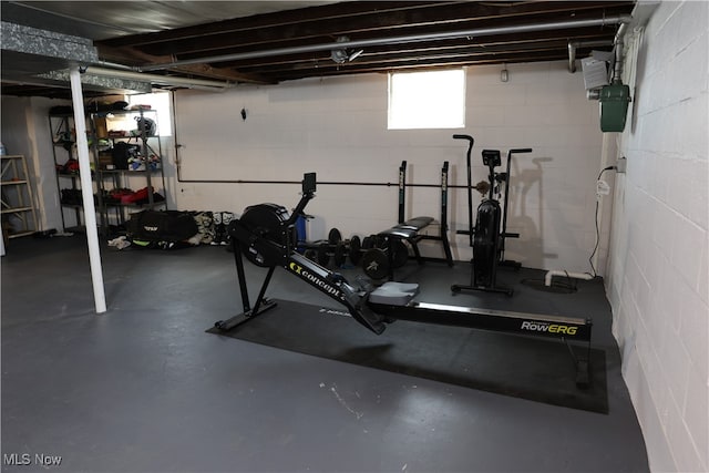 view of workout area