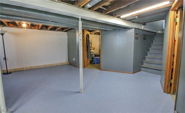 view of basement