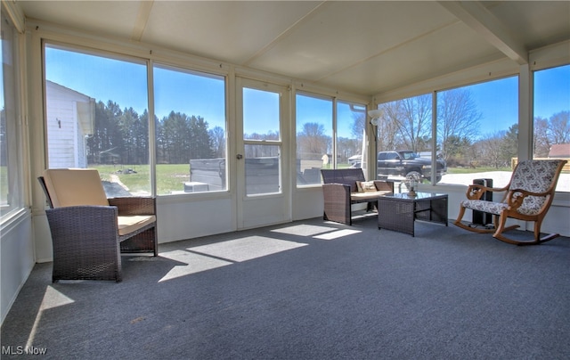 view of sunroom