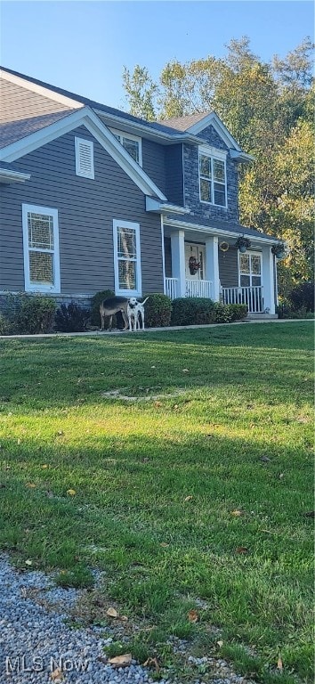 front of property with a front yard