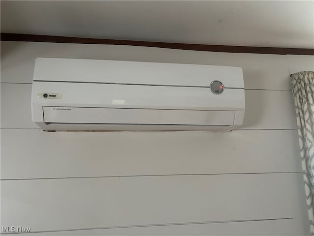 room details with a wall mounted air conditioner