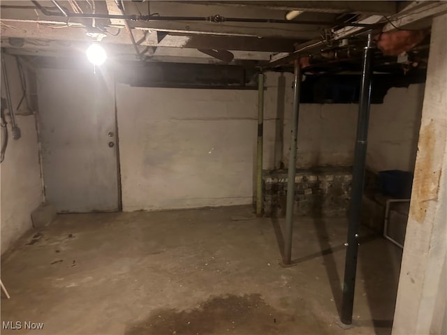 view of basement