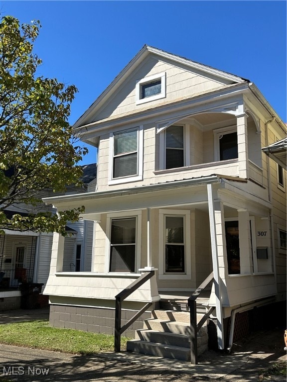 exterior space featuring covered porch