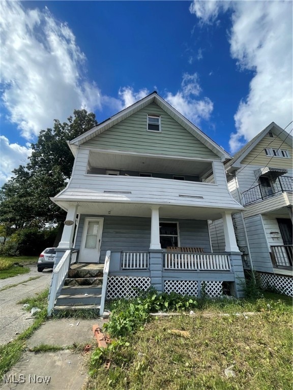 bungalow-style home with a porch