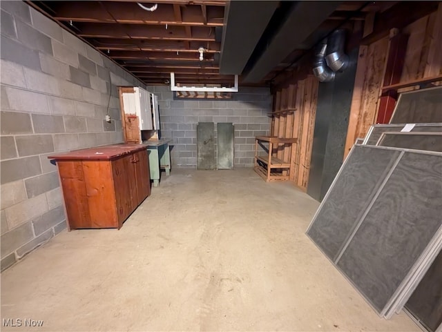 view of basement