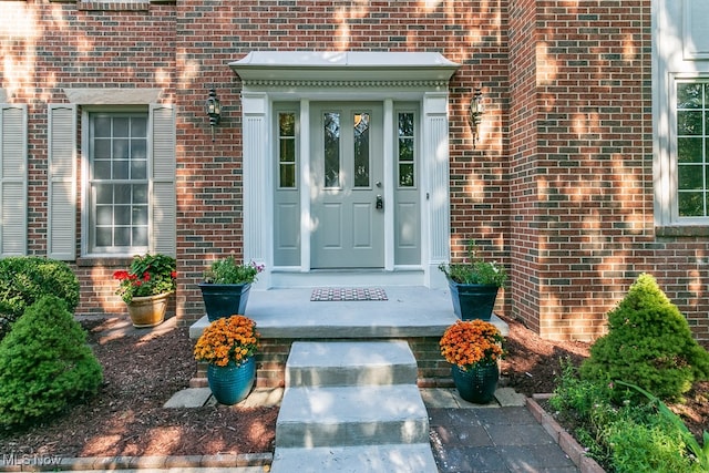 view of doorway to property