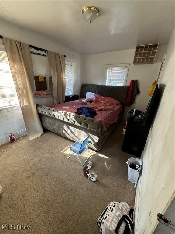 view of carpeted bedroom