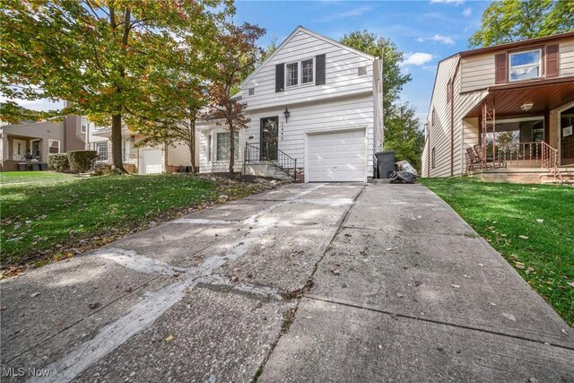 view of front property with a front yard