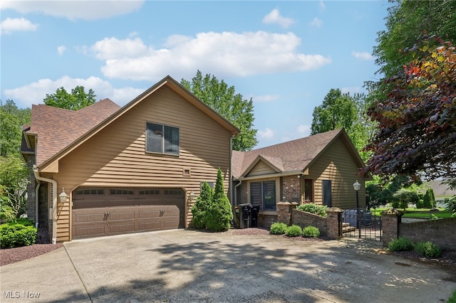 view of front of home featuring a garage