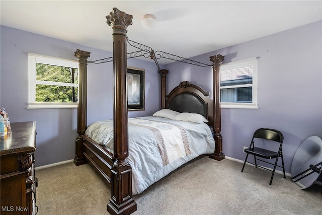 view of carpeted bedroom