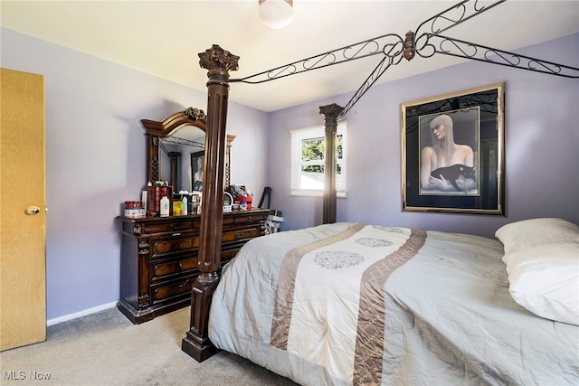 view of carpeted bedroom