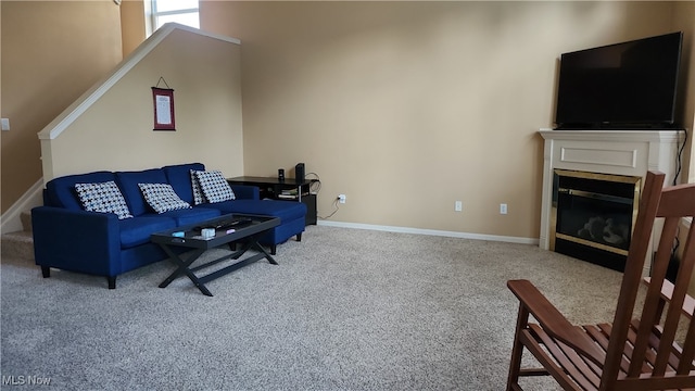 view of carpeted living room