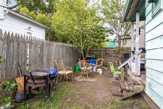 view of yard with a patio area