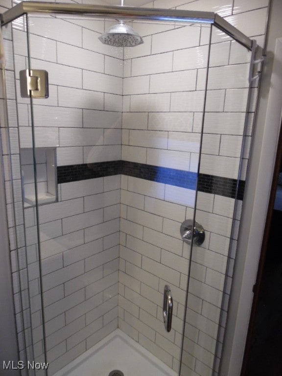 bathroom featuring walk in shower