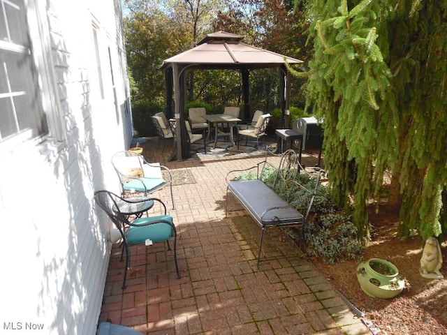 120 Woodcrest Dr, Marietta, OH 45750 - view of patio / terrace with a gazebo