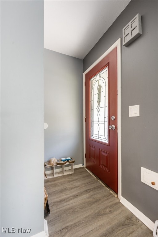 foyer featuring hardwood / wood-style floors