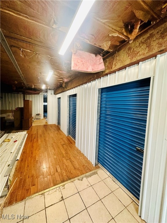 interior space with hardwood / wood-style floors