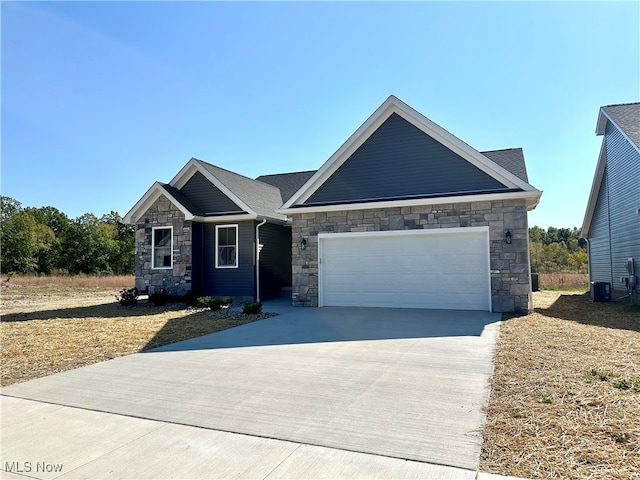 view of front facade with a garage