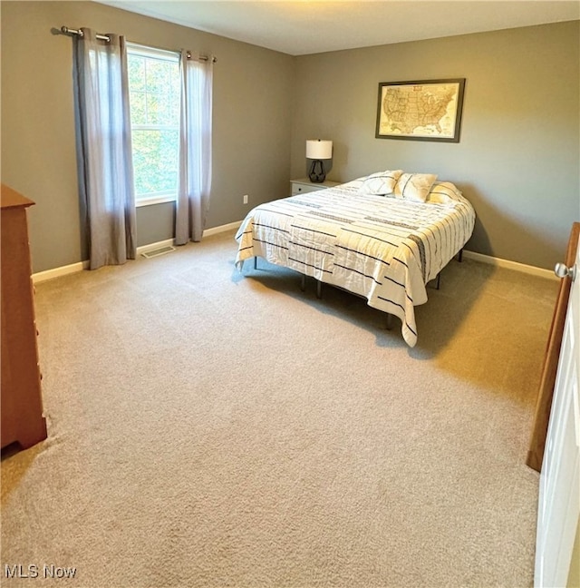 view of carpeted bedroom