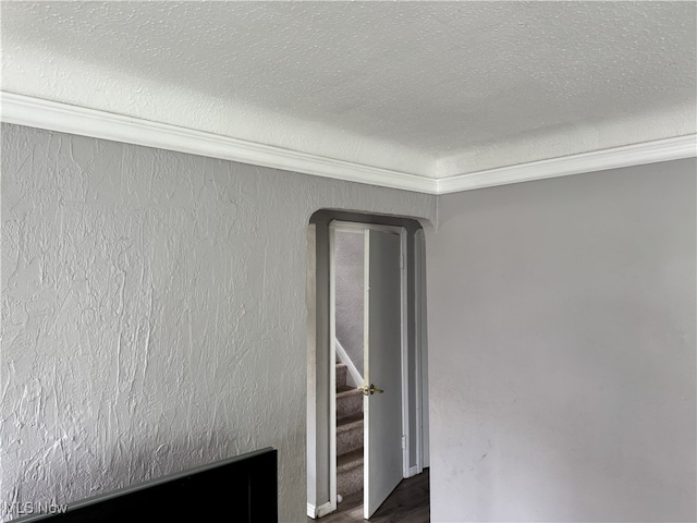 details featuring a textured ceiling