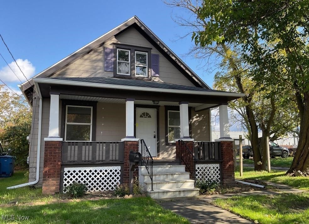 bungalow with covered porch