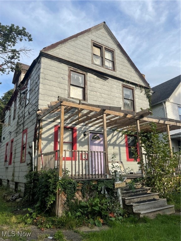 view of rear view of property