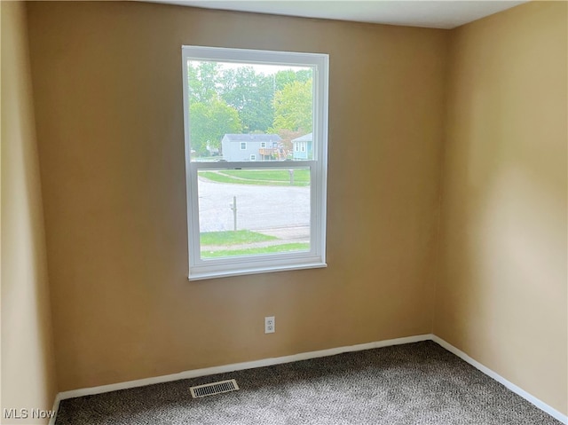 view of carpeted spare room